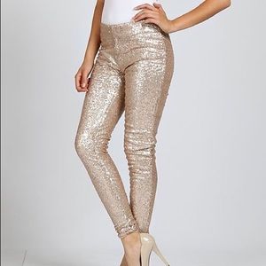 Gold Sequin Leggings
